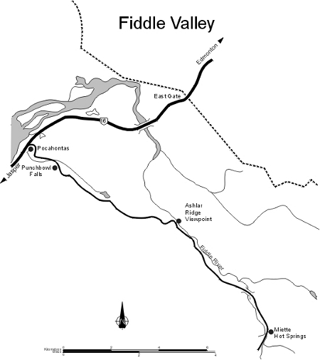 Map of the Fiddle Valley
