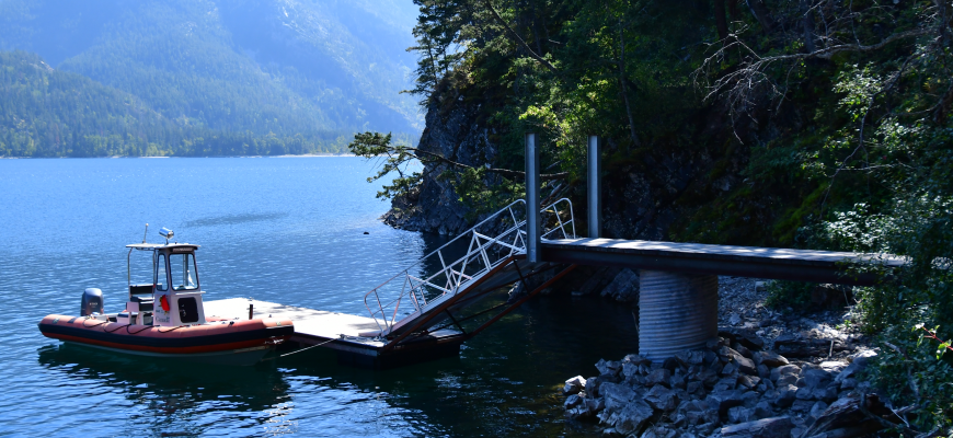 New foot bridge along Snowshoe trail