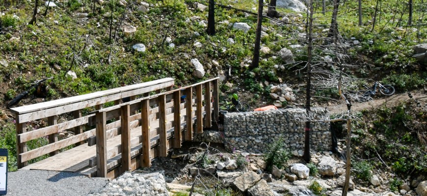 New foot bridge along Crandell Lake loop trail