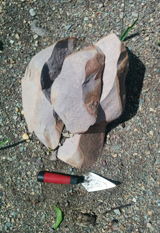 A cracked rock