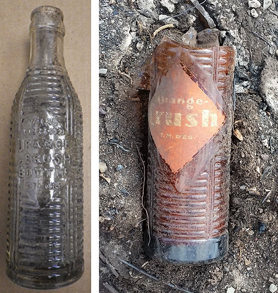 Old orange crush bottles
