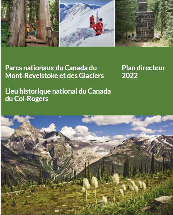 Couverture du plan directeur des parcs nationaux du Mont-Revelstoke et des Glaciers
