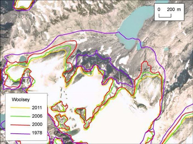 Surface area changes and terminus retreat of selected glaciers of Glacier and Mount Revelstoke national parks between 1978 and 2011