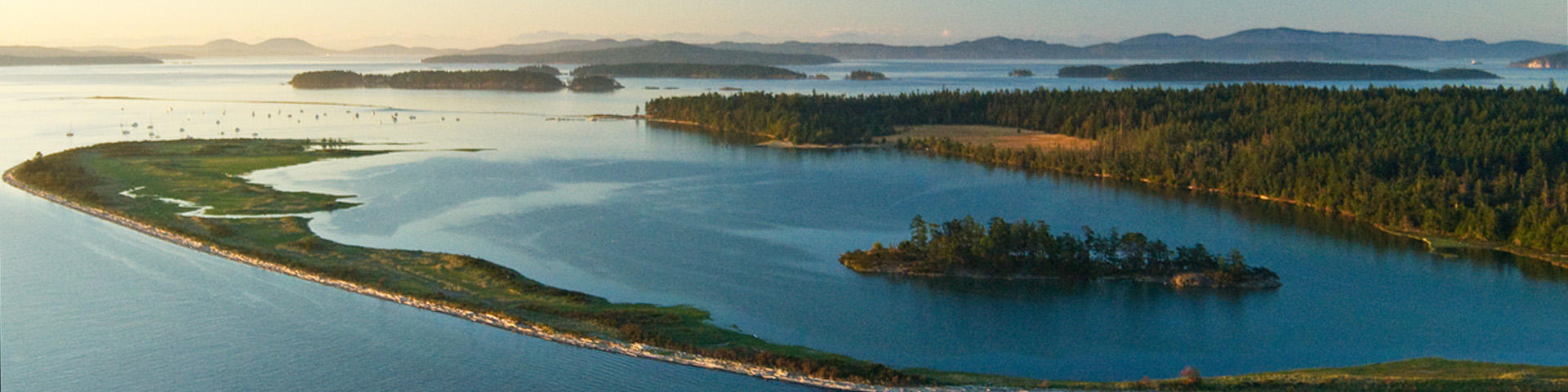 Une vue aérienne des îles dans l'eau