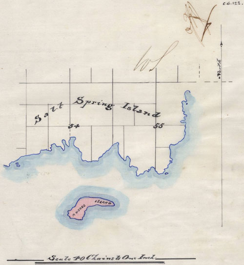 L'île Russel a été arpentée en 1874 et la Couronne a accordé à William Haumea le droit de s'y établir en 1886.