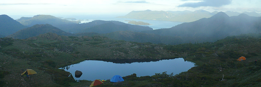 Tents on the top of Mount Yatza