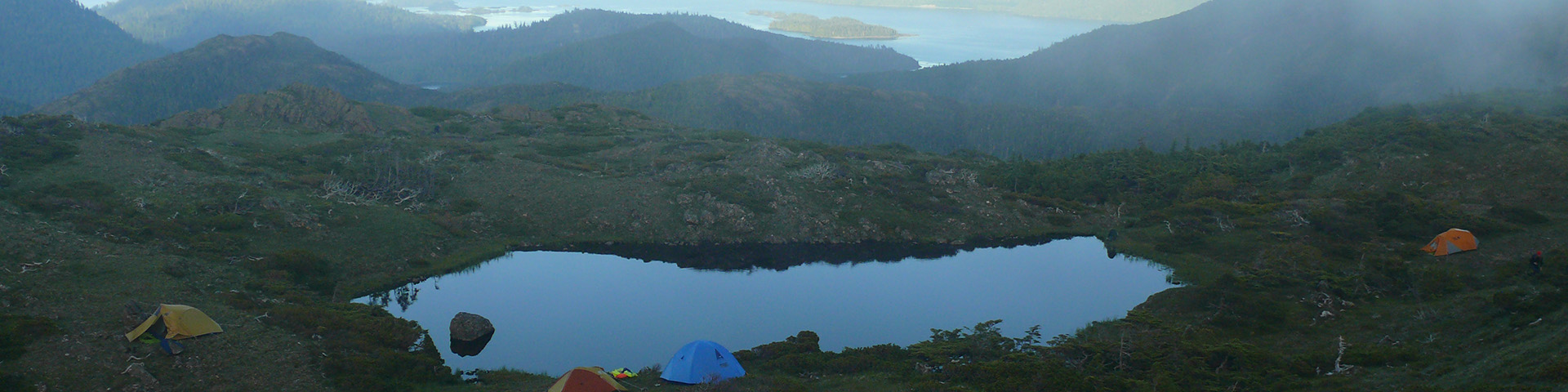 Tents on the top of Mount Yatza