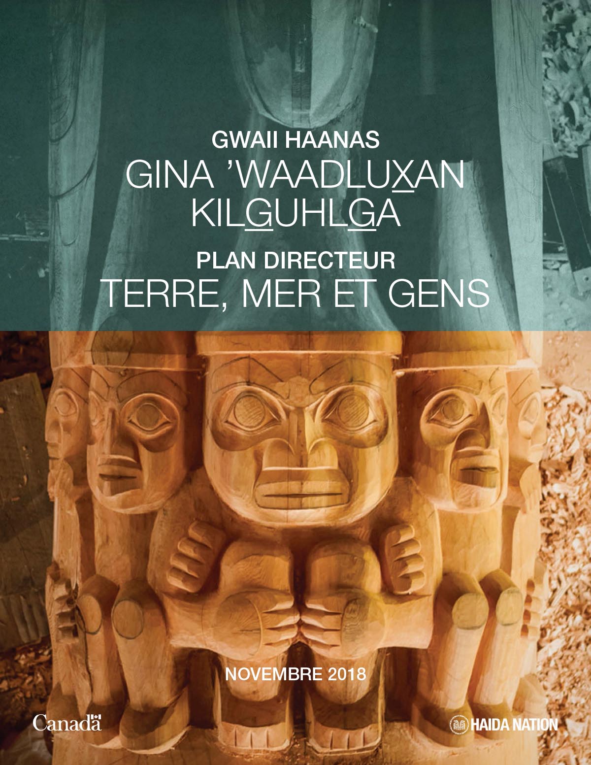 Page de couverture — Plan directeur de Gwaii Haanas Gina ’Waadluxan KilGuhlGa, Terre, mer et gens