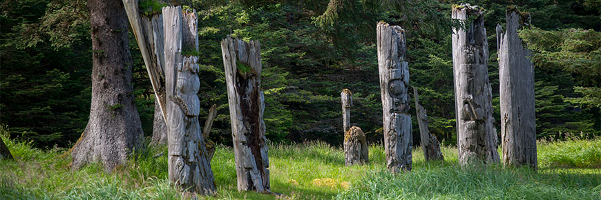 SGang Gwaay totem poles