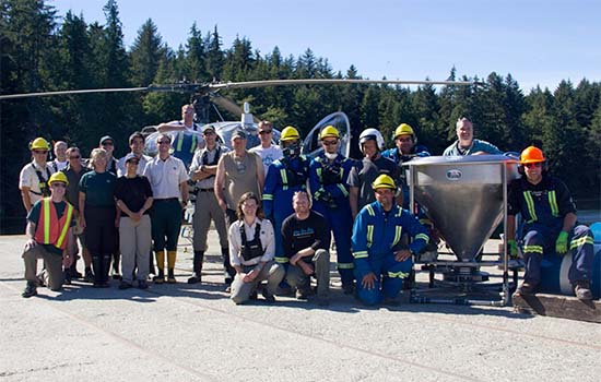 The Parks Canada team together with their partners