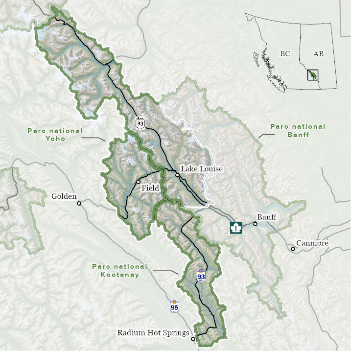 Site du patrimoine mondial des parcs des montagnes Rocheuses canadiennes de UNESCO