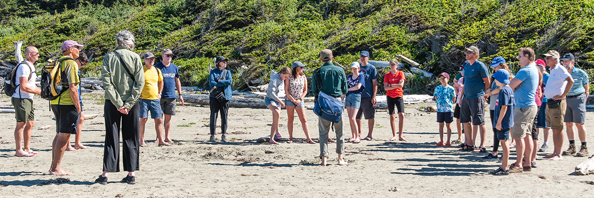 Parks Canada interpreter leading a guided walk