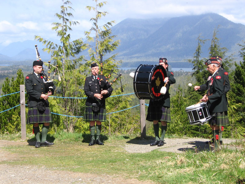 Pipers and Drummers at Radar Hill