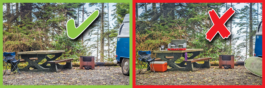 Exemple d’emplacement approprié et d’emplacement inapproprié