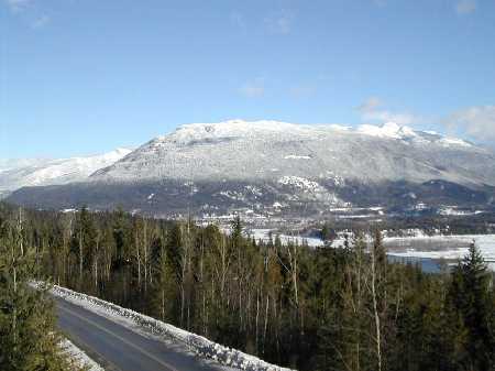 Mount Revelstoke from across the Columbia River