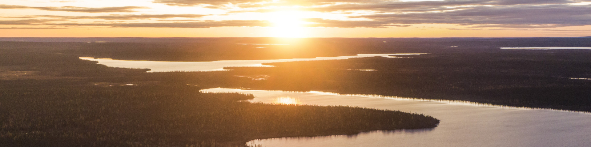 Sun rises over the watershed