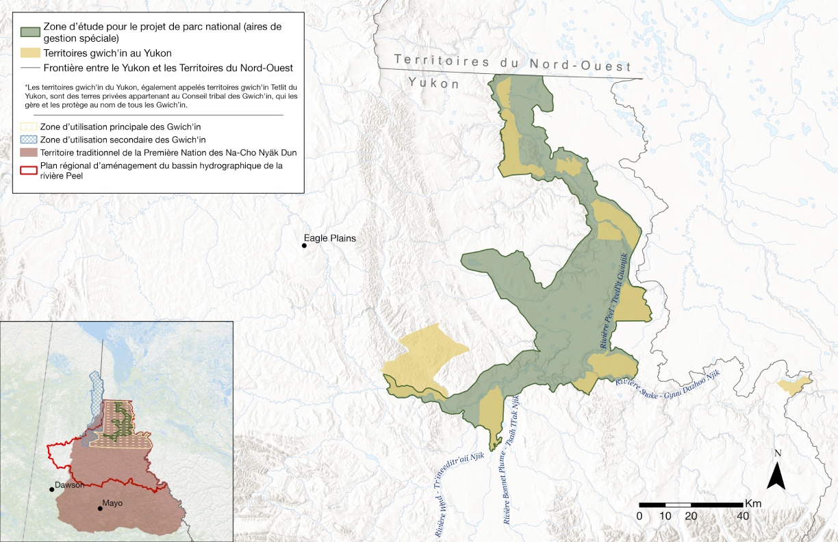 Carte A: Zone d’étude de l’évaluation de faisabilité, version textuelle suit