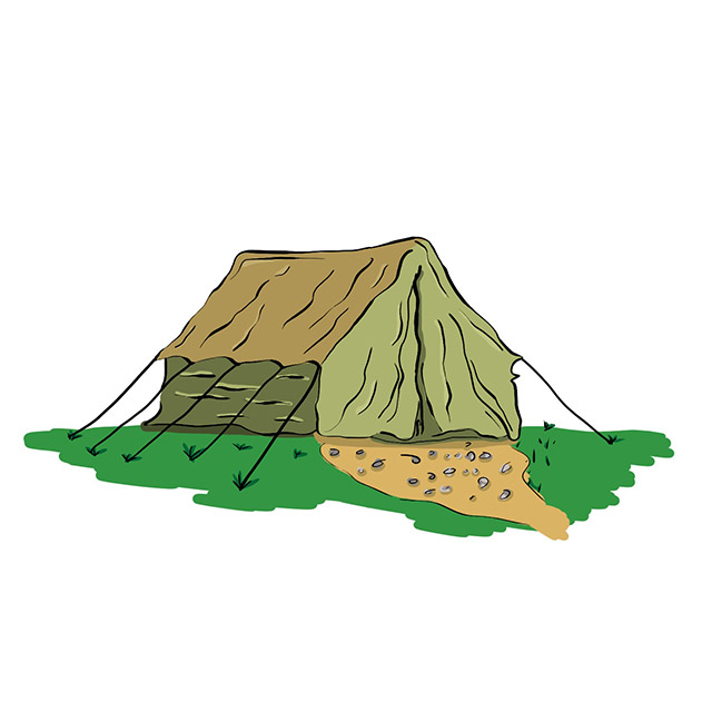An illustration of a tent.