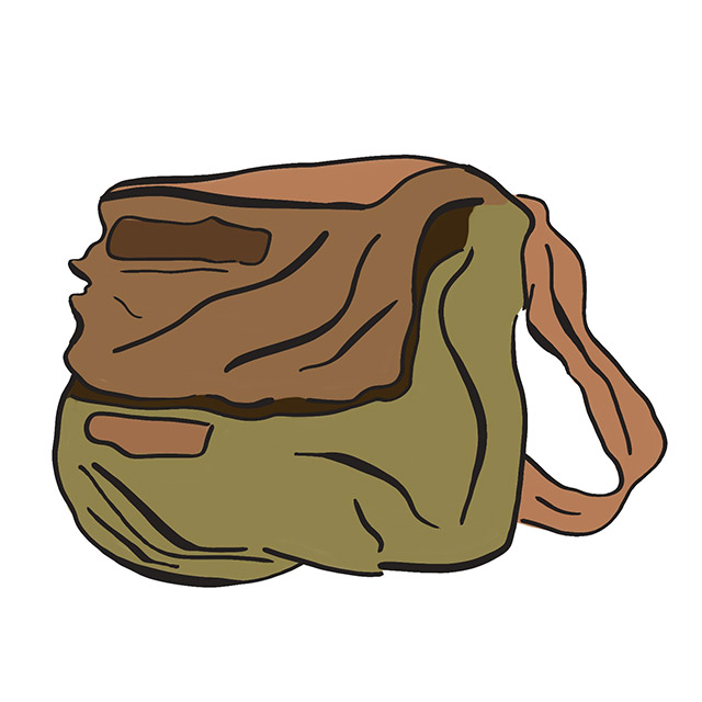 An illustration of a hunting bag.