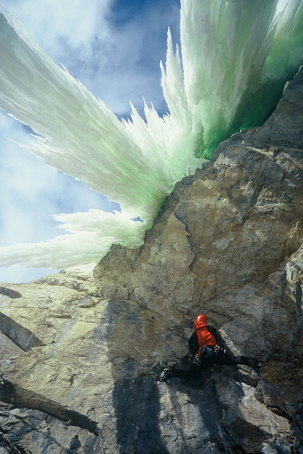 Ice climbers from around the world enjoy great conditions in the Mountain National Parks