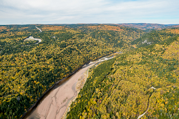 Arial view of Fundy National Park 