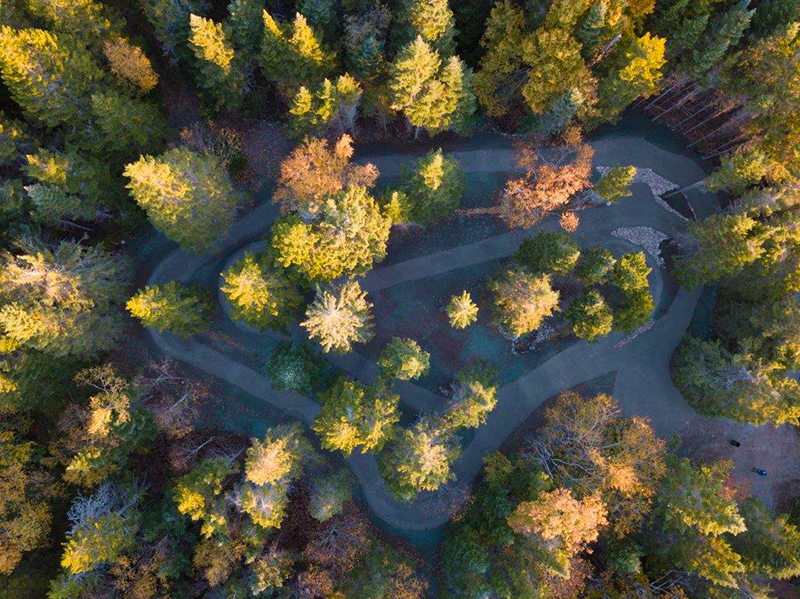 Vue aérienne de la piste de pompe de Fundy