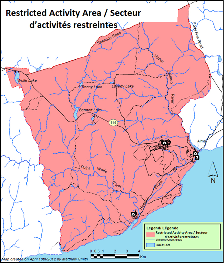 Carte - secteur d'activités restreintes