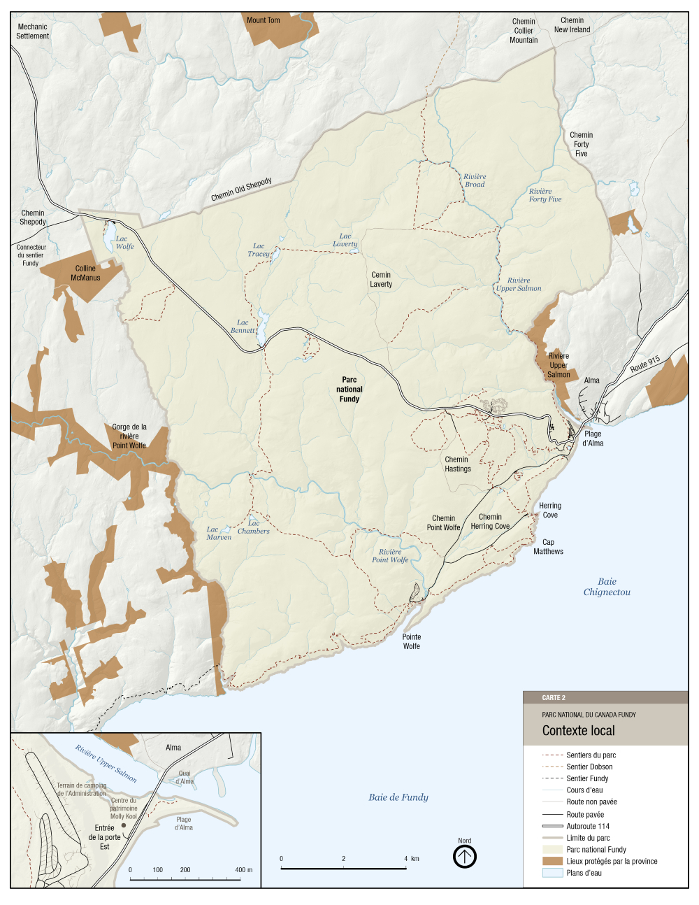 Carte 2: Contexte local, version textuelle suit