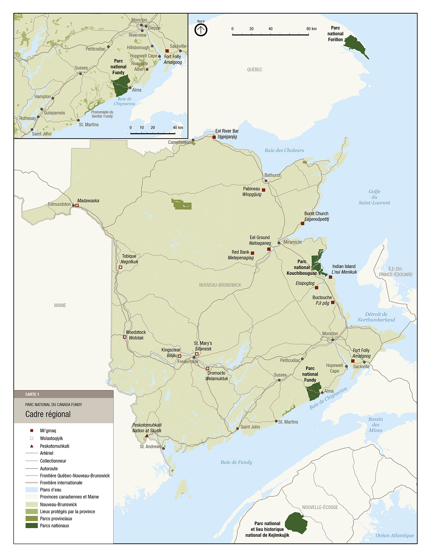 Carte 1: Contexte régional —  La version textuelle