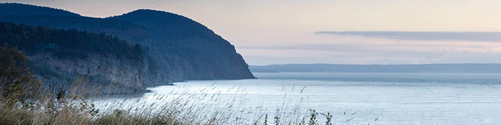 A view of a cliff over the ocean