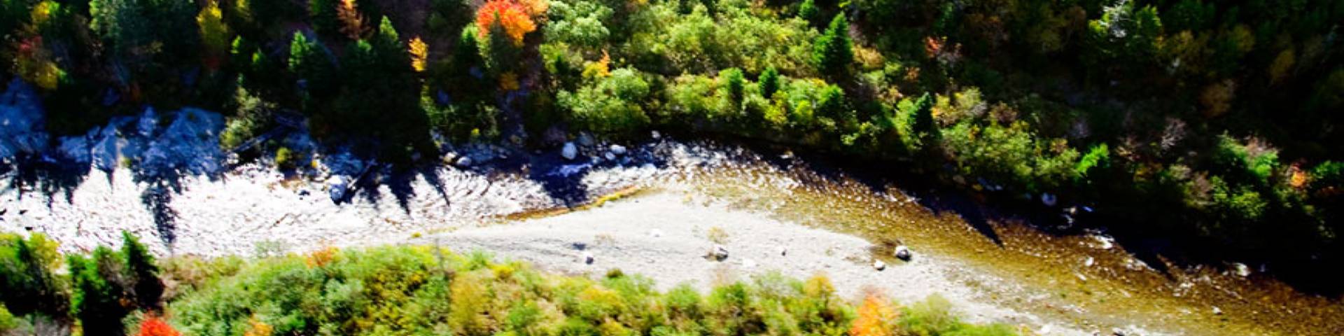 Vue des aires de la rivière Upper Salmon