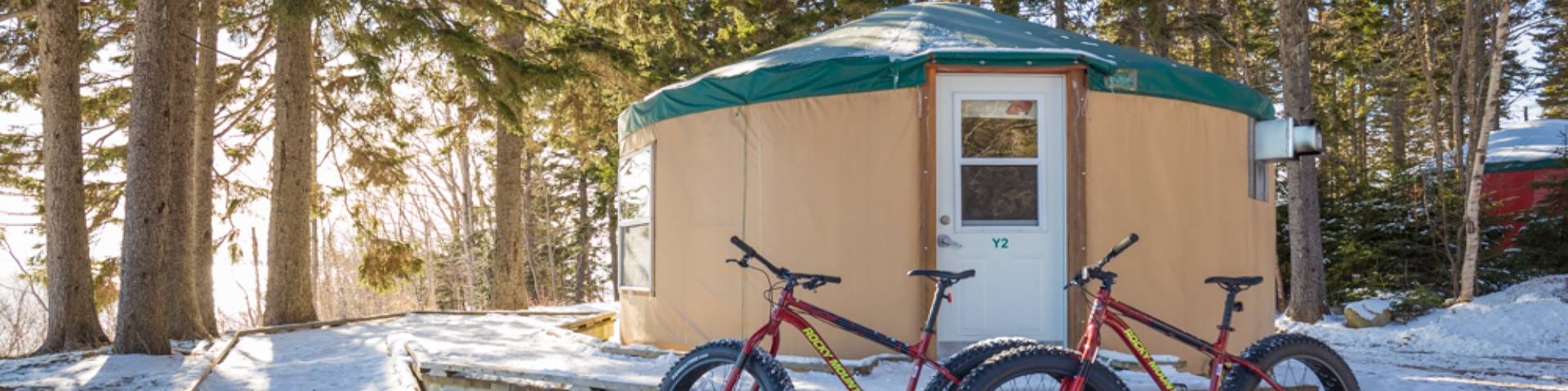 A yurt in the winter