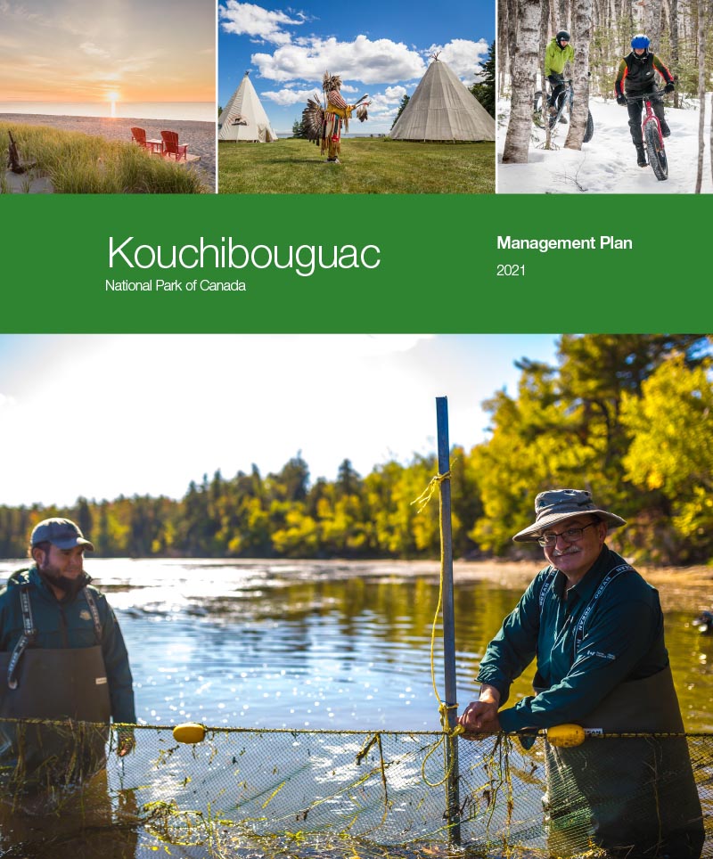 cover page of the Kouchibouguac National Park Management Plan, 2021
