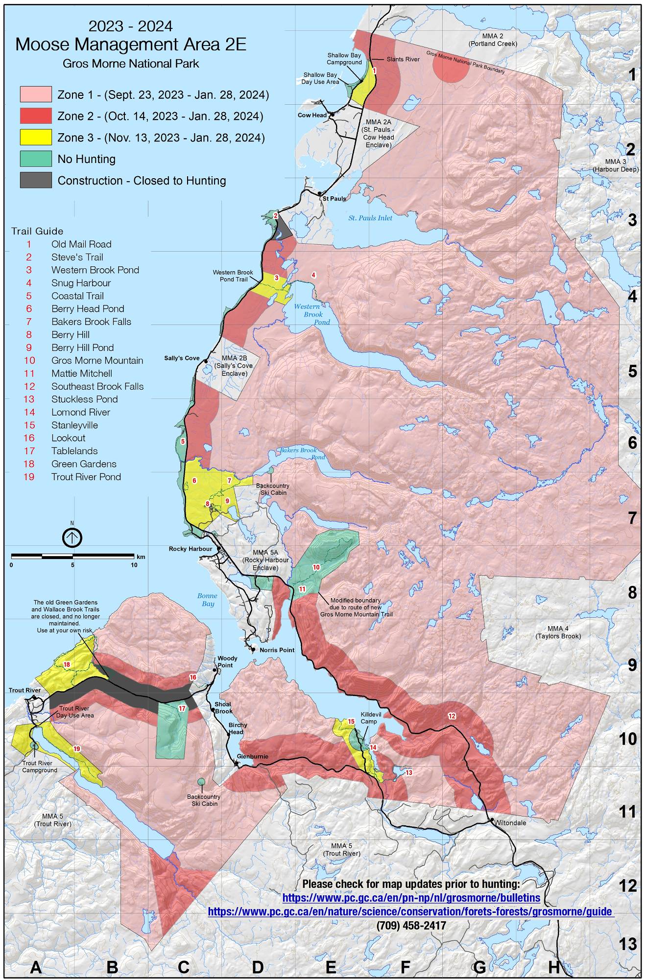 Moose Hunting Map Gros Morne