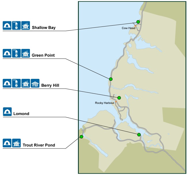 Carte de localisation de terrain de camping