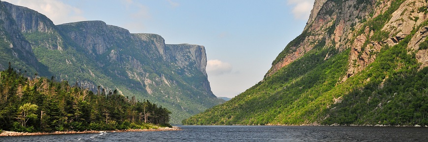 Western Brook Pond and cliffs