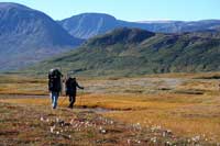 Hikers in Stecker Valley