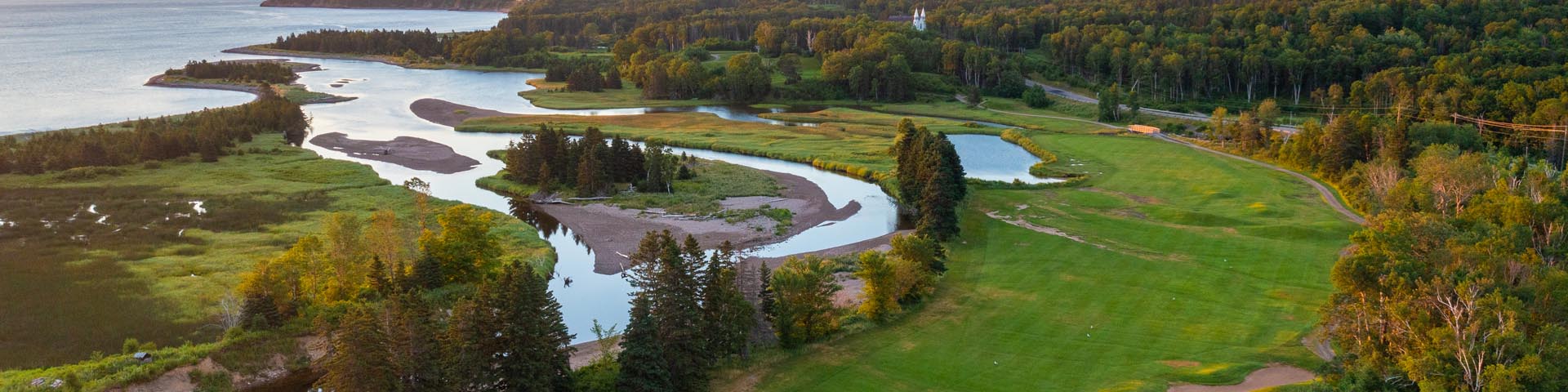 A seaside golf course.