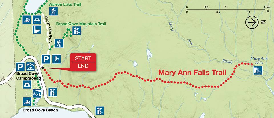 Carte : chutes Mary Ann