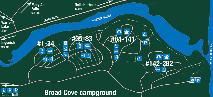 Map: Broad Cove campground