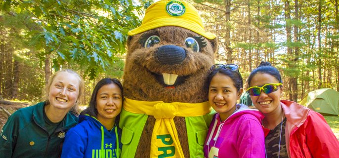 Visitors with Parka.