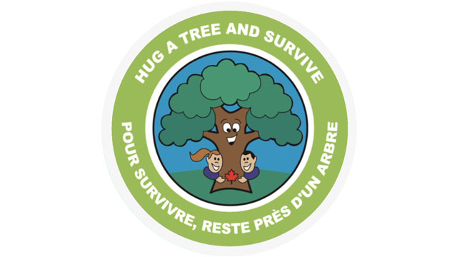 Program logo of kids hugging a tree.