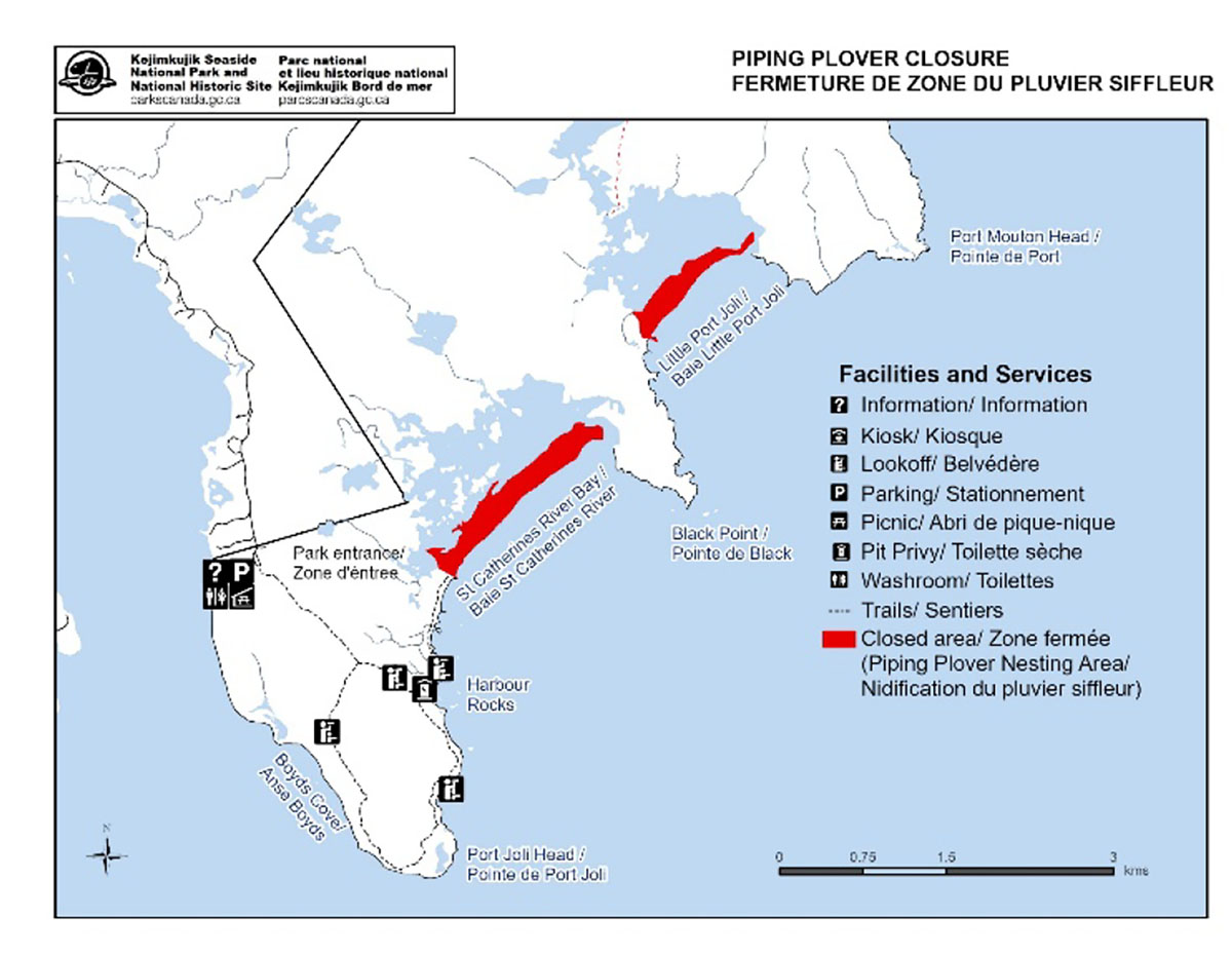 Fermeture de zone du pluvier siffleur
