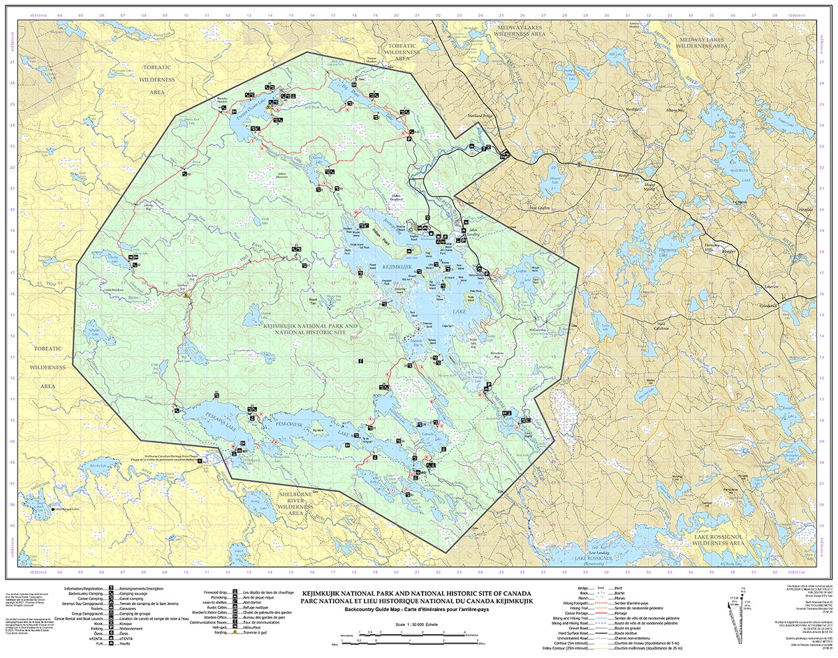 Kejimkujik backcountry map 2023