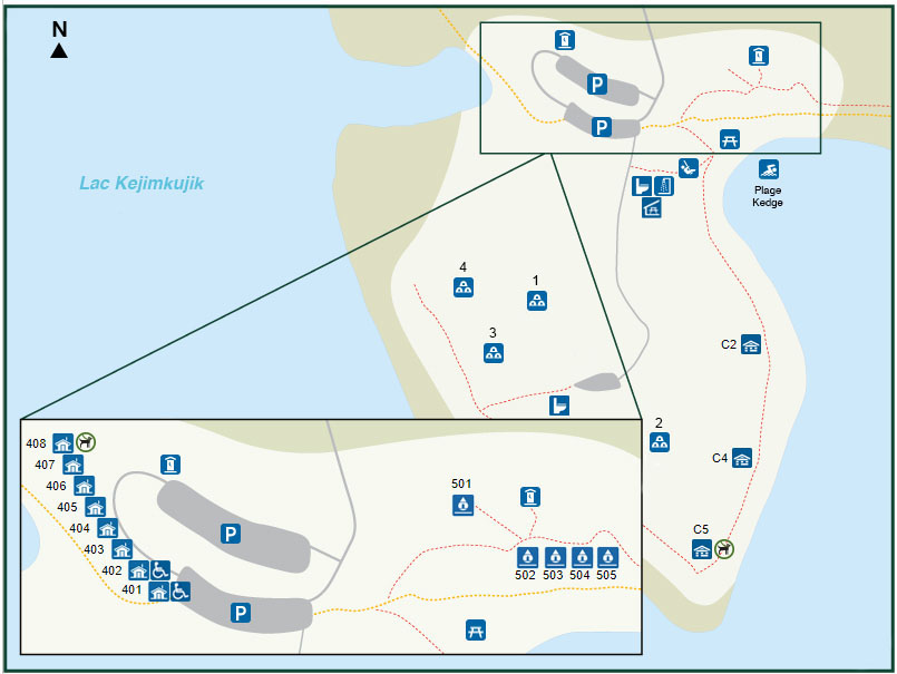Carte de la pointe Jim Charles