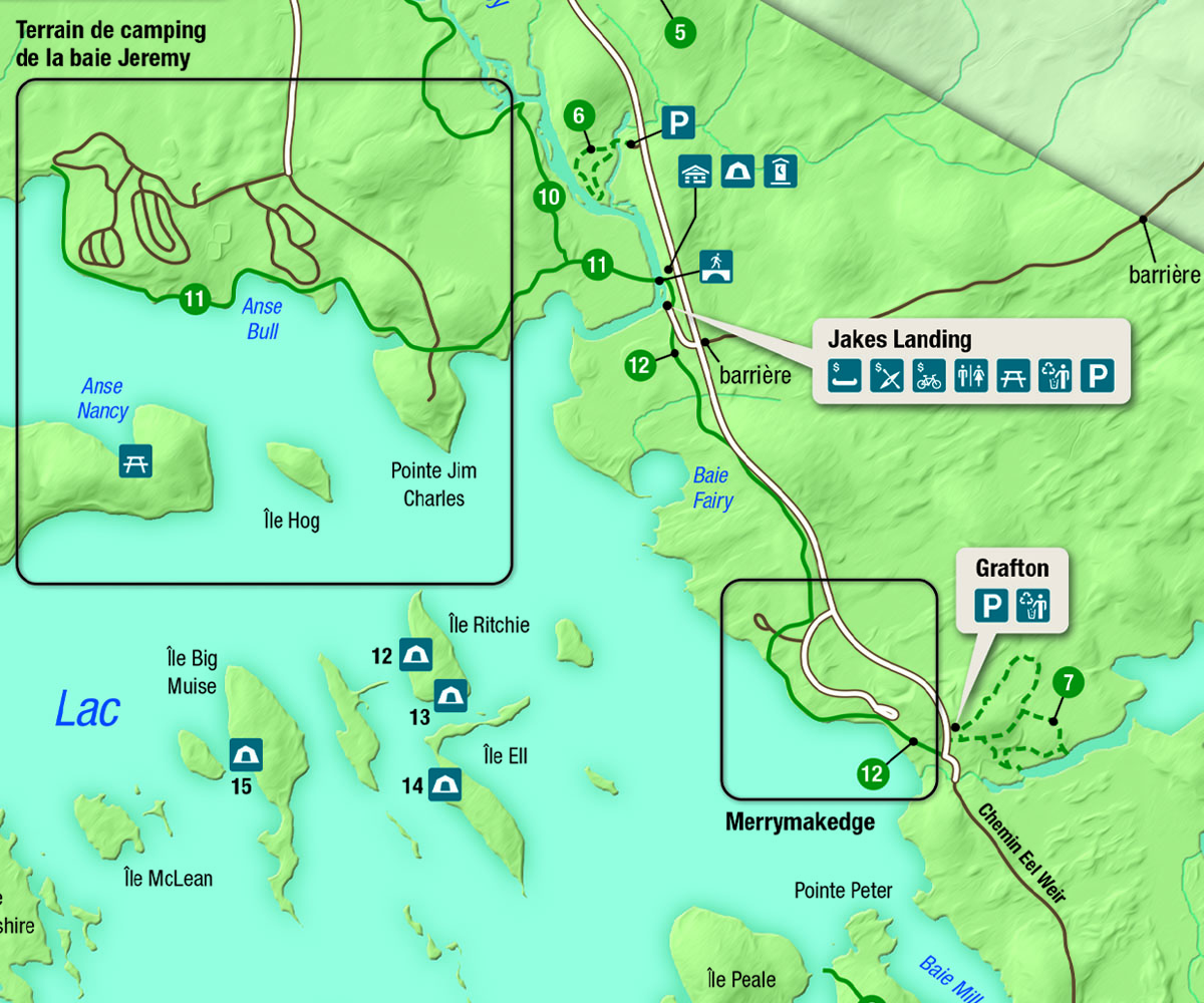 Carte de Jakes Landing