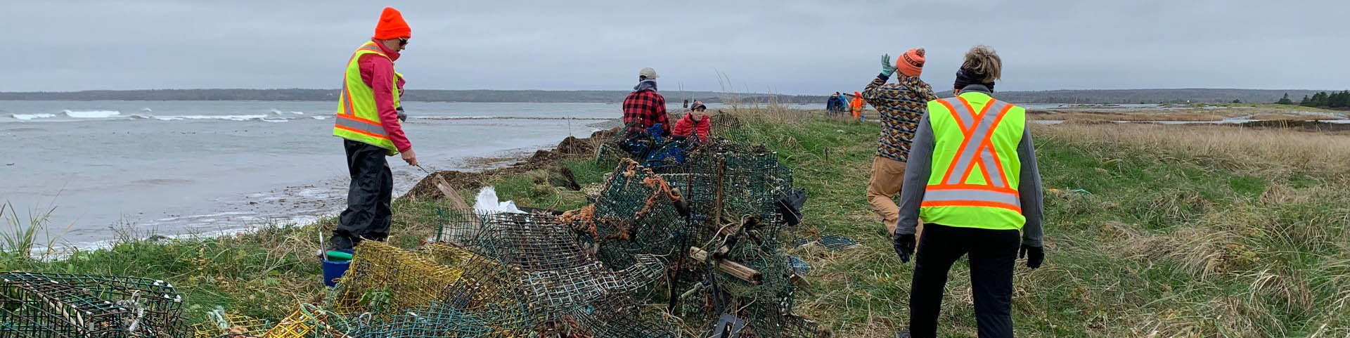 Nettoyage de l'habitat de la plage au bord de la mer de Kejimkujik