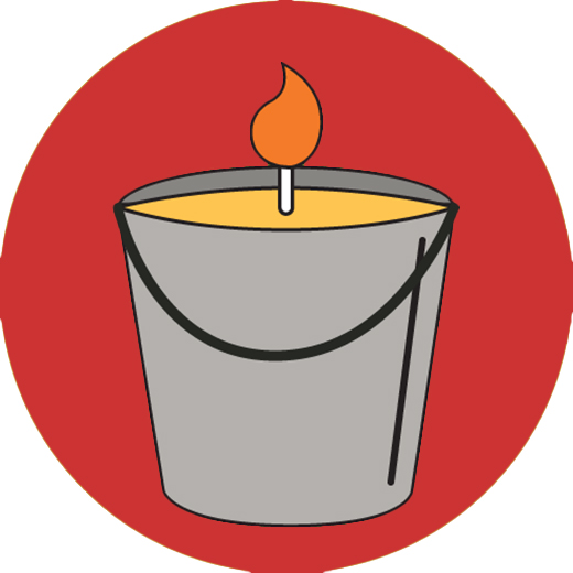 Interdit en cas d'interdiction de faire du feu : bougies