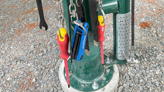 Les outils pour la réparation de vélos.