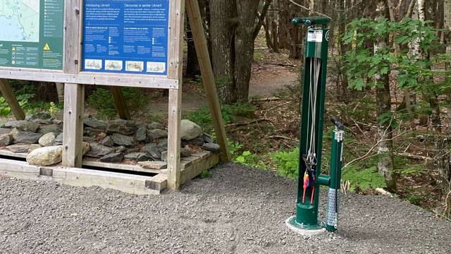 Fixit bicycle repair station.